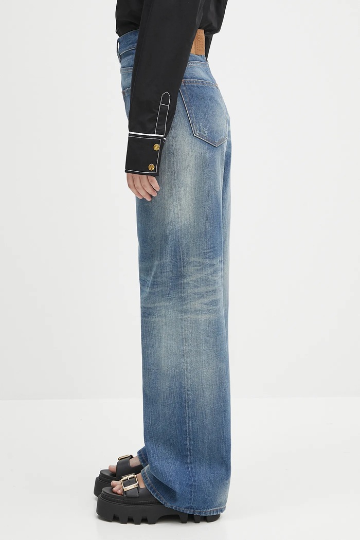 Τζιν παντελόνι MM6 Maison Margiela S52LA0243 μπλε SS25