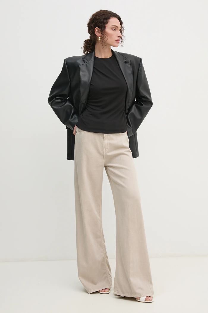 Guess jeansy BELLFLOWER W5RA82.WFD53 beżowy SS25