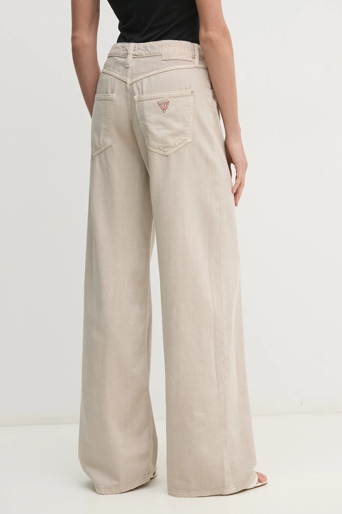 Odzież Guess jeansy BELLFLOWER W5RA82.WFD53 beżowy