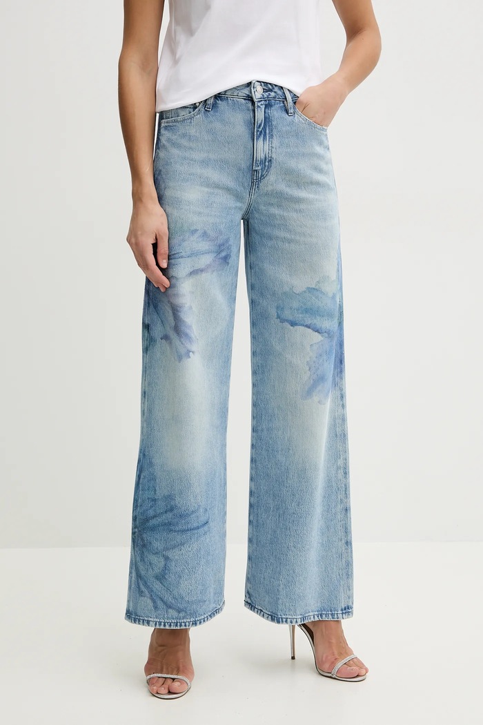 Guess jeansy BELLFLOWER Planet friendly niebieski W5RA82.D5LG2