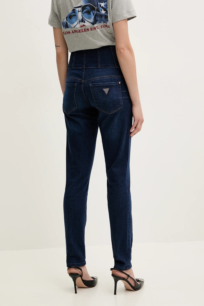 Odzież Guess jeansy W5RA1F.D5L91 granatowy