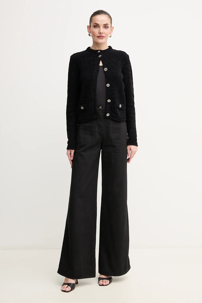Luisa Spagnoli jeansy 541943 czarny SS25