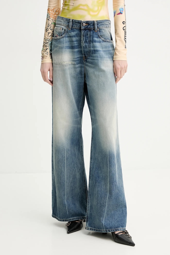 Diesel jeansy bawełniane 1996 D-SIRE L.32 TROUSERS Planet friendly niebieski A06925.09L47