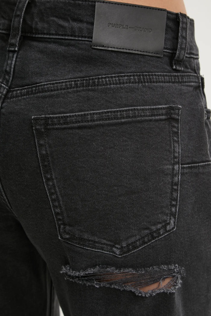 Дънки PURPLE BRAND SLIM CROP черен D1001.CRBL224
