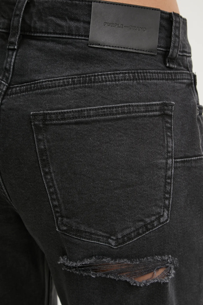 Дънки PURPLE BRAND SLIM CROP черен D1001.CRBL224