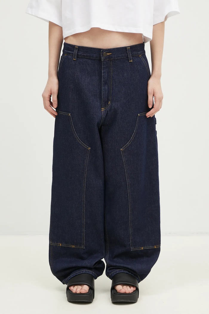 Τζιν παντελόνι Carhartt WIP Brandon Double Knee Pant μπλε I034635.102
