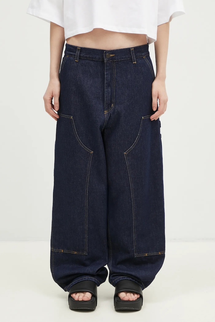 Τζιν παντελόνι Carhartt WIP Brandon Double Knee Pant μπλε I034635.102
