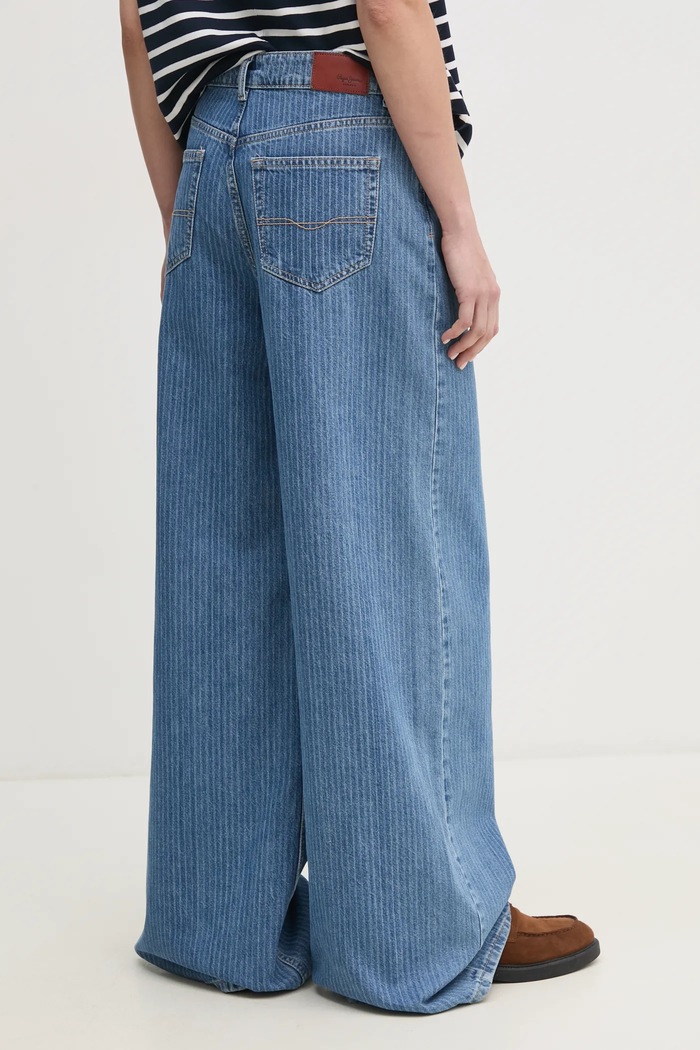 Oblečení Džíny Pepe Jeans WIDE LEG JEANS UHW JAIMY PL204740ID1 modrá