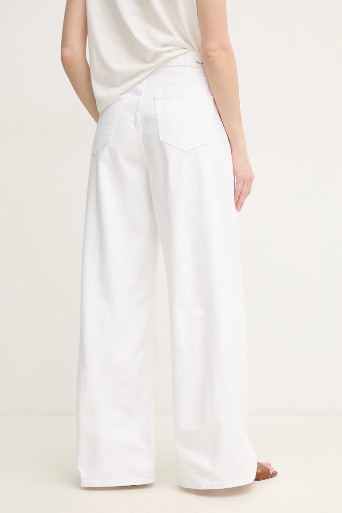 Oblečenie Rifle Pepe Jeans WIDE LEG JEANS UHW JAIMY PL204740TC5 biela
