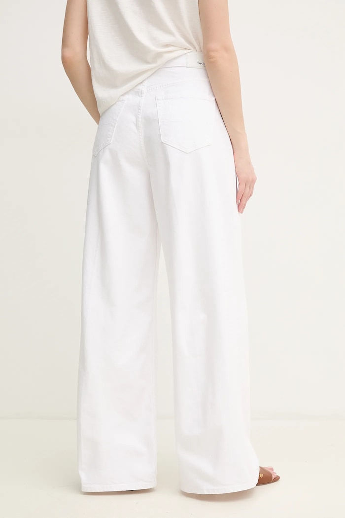 Îmbrăcăminte Pepe Jeans jeansi WIDE LEG JEANS UHW JAIMY PL204740TC5 alb