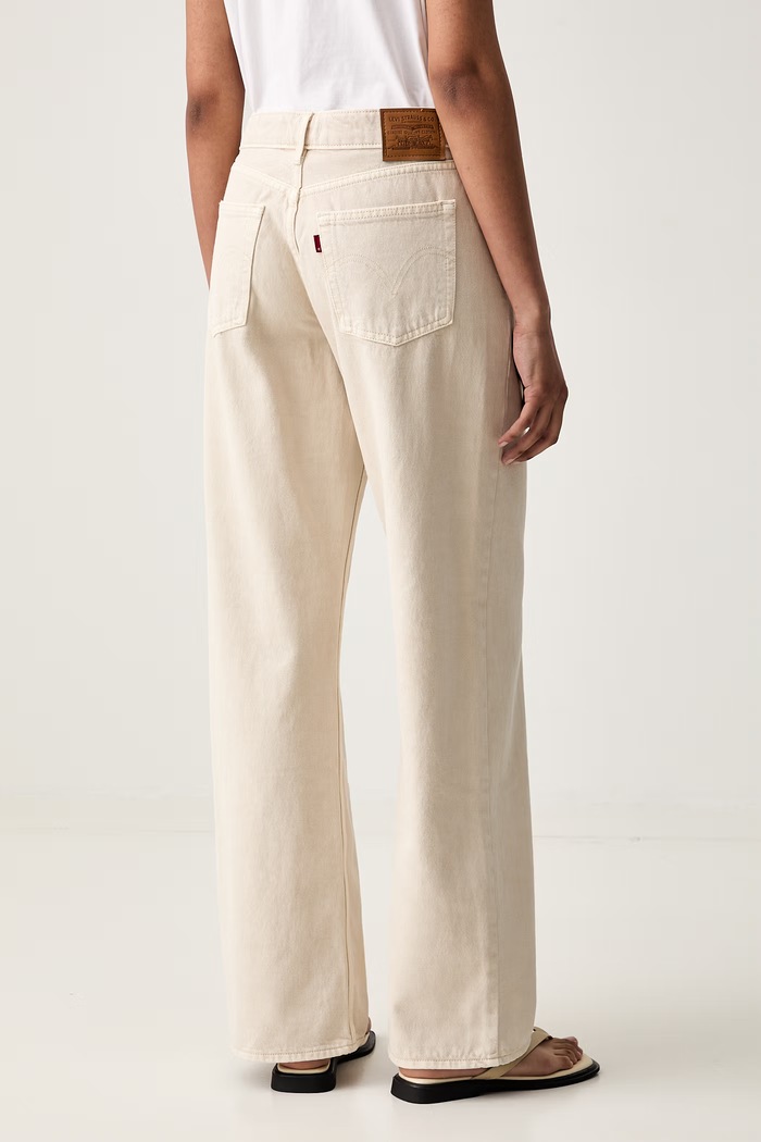 Odzież Levi's jeansy loose damskie LOW LOOSE A5566 beżowy
