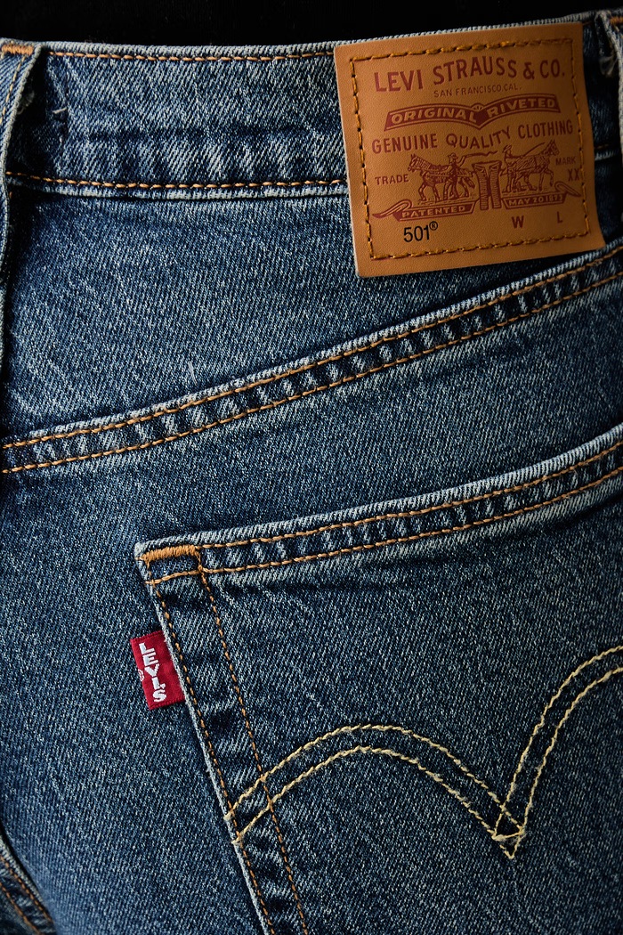 Levi's rifle dámske 501® CROP LIGHTWEIGHT modrá A8746