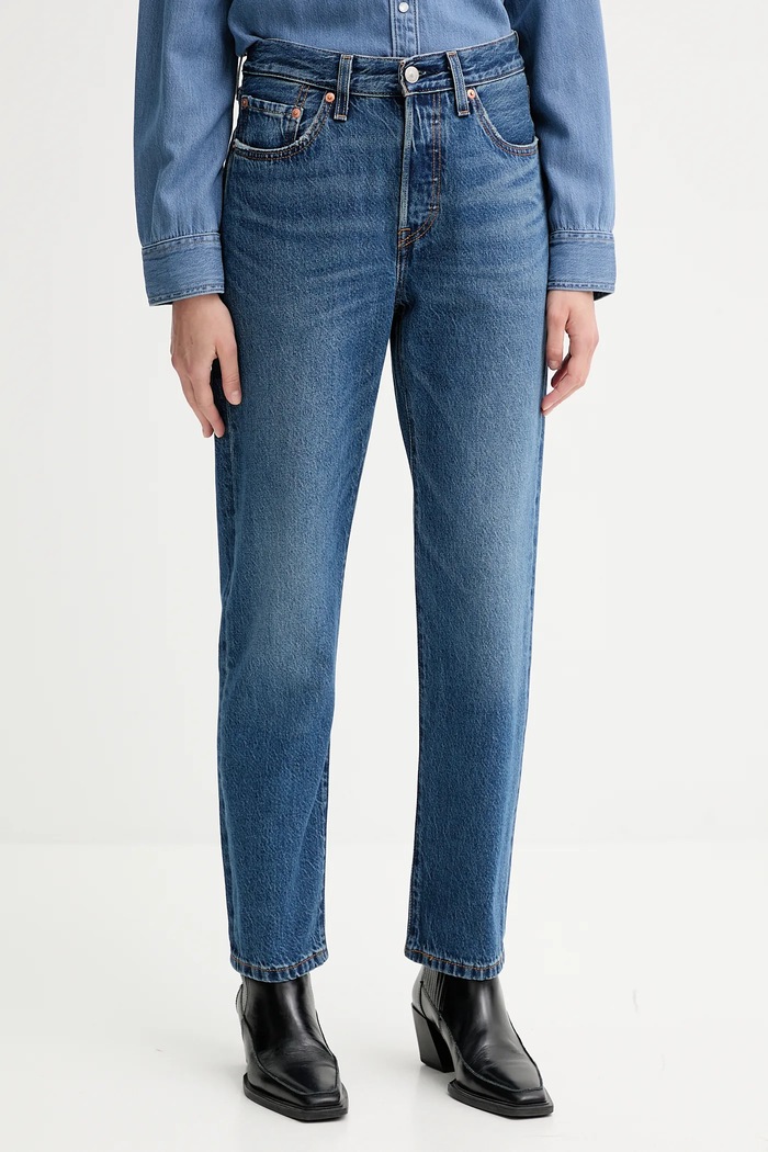 Levi's Rifle dámske 501® CROP LIGHTWEIGHT modrá A8746