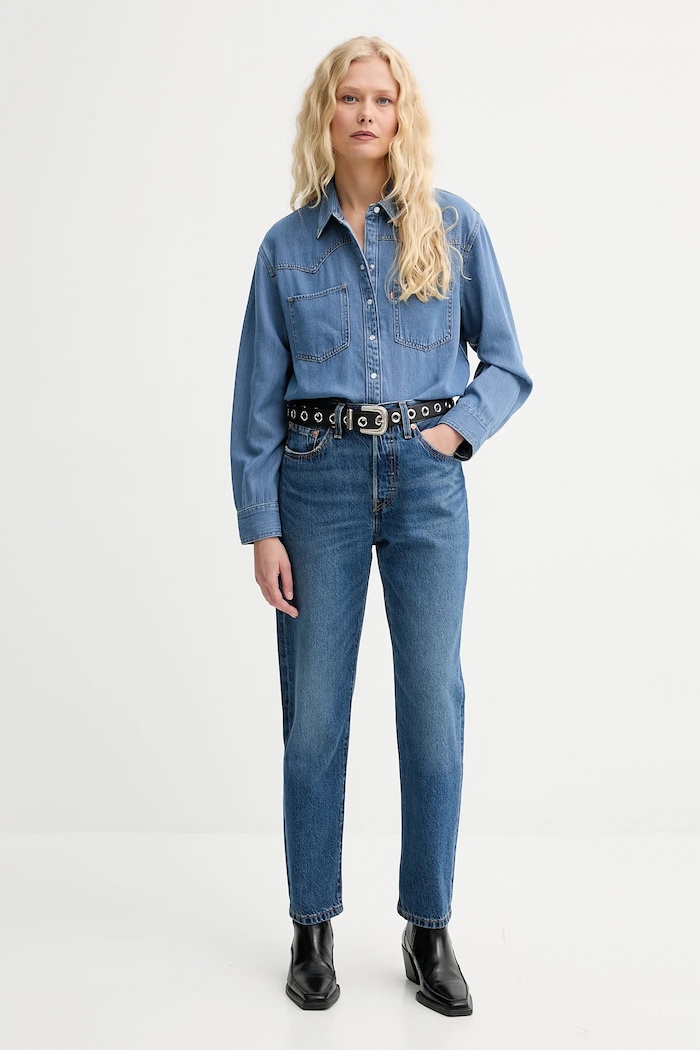 Levi's Rifle dámske 501® CROP LIGHTWEIGHT A8746 modrá AA00