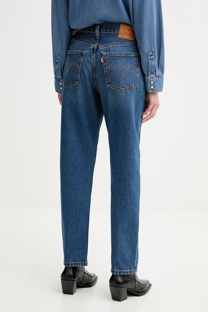 Oblečenie Levi's Rifle dámske 501® CROP LIGHTWEIGHT A8746 modrá