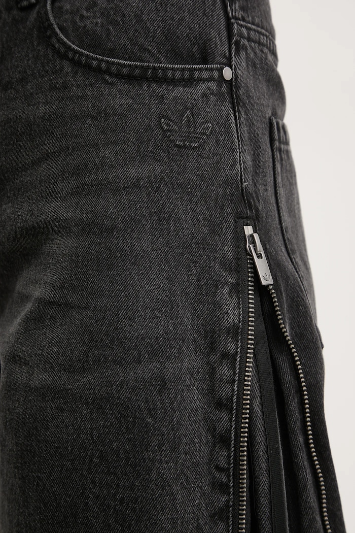 Rifle adidas Originals DENIM ZIP PANT JX9211 čierna