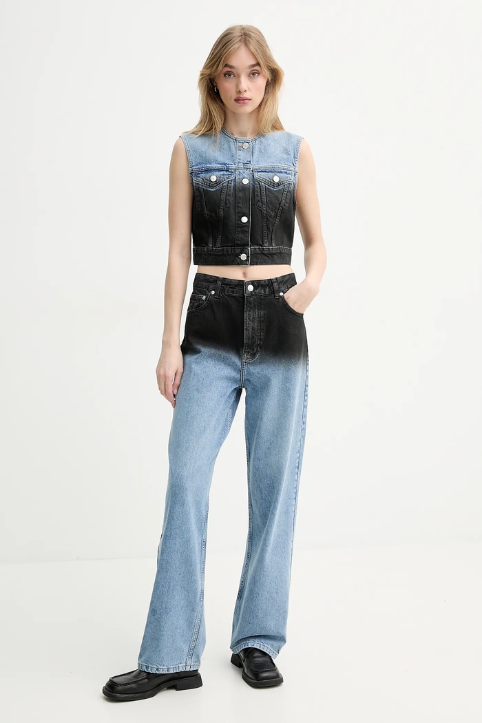 Bavlnené rifle Moschino Jeans 0309.3719 modrá SS25