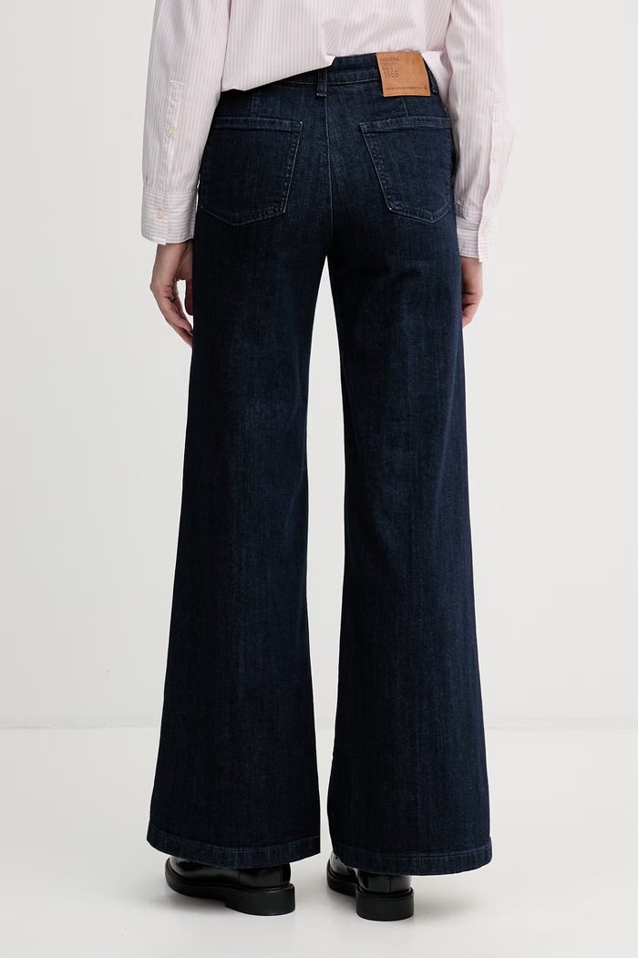 Abbigliamento United Colors of Benetton wide leg da donna 4TUT574X5 blu navy
