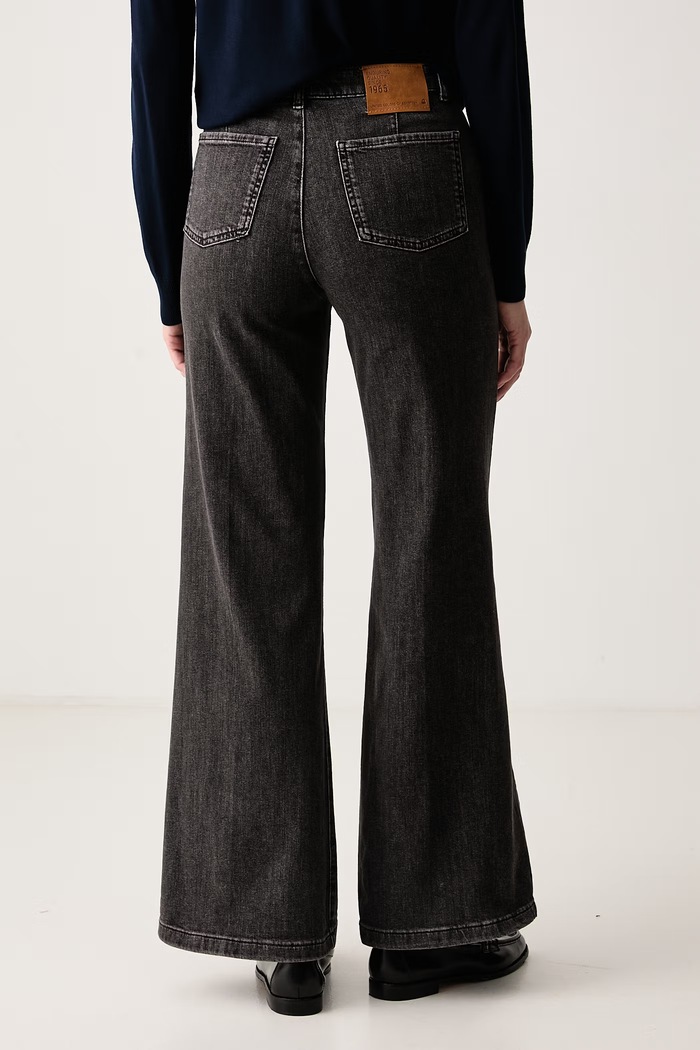 Odzież United Colors of Benetton Jeansy wide leg damskie 4TUT574X5 szary