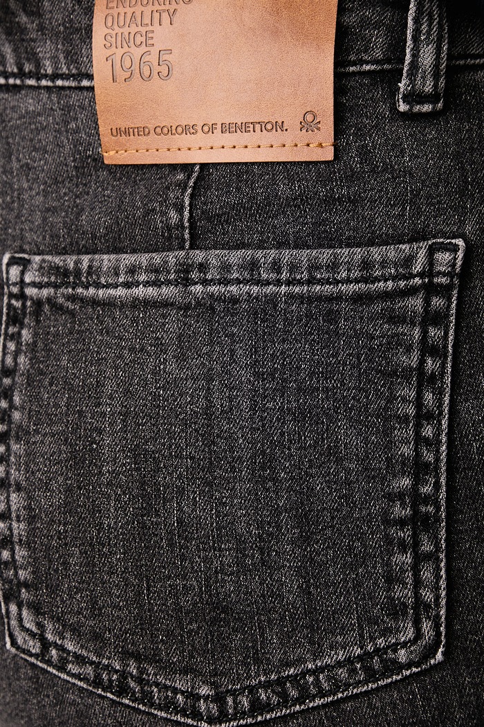 Jeansy wide leg damskie United Colors of Benetton 4TUT574X5 szary