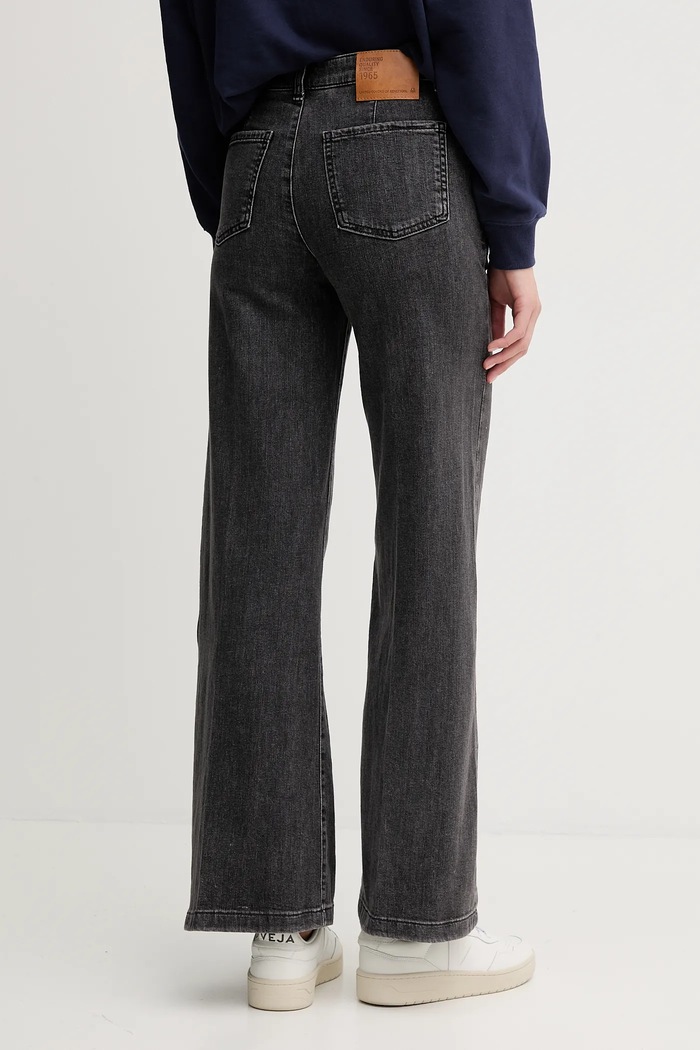 Odzież United Colors of Benetton jeansy wide leg damskie 4TUT574X5 szary