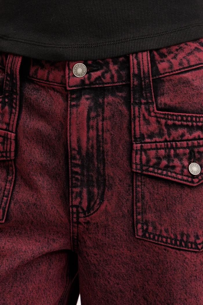 Guess Originals jeansy W5RG02.D4XYE bordowy