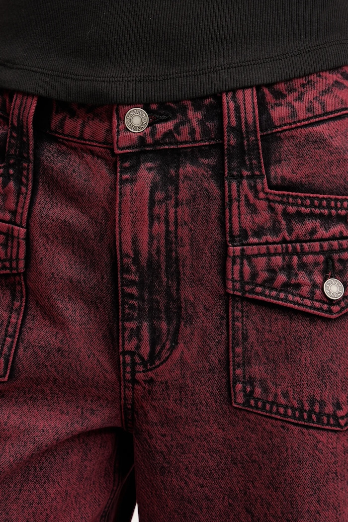 Guess Originals jeansy W5RG02.D4XYE bordowy