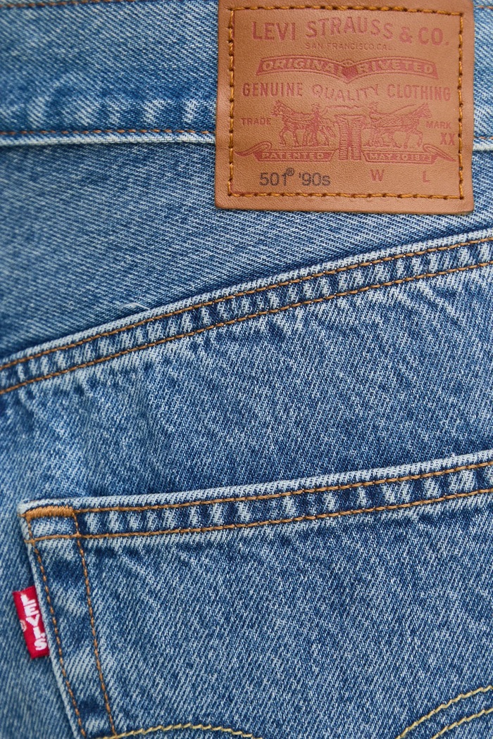 Bavlnené rifle Levi's 501 90s WESTERN 001V3 modrá