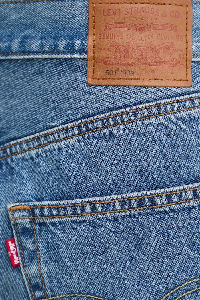 Bavlnené rifle Levi's 501 90s WESTERN 001V3 modrá