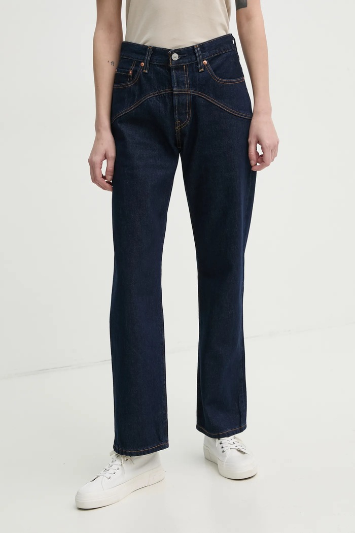 Pamučne traperice Levi's 501 90s WESTERN mornarsko plava 001V3