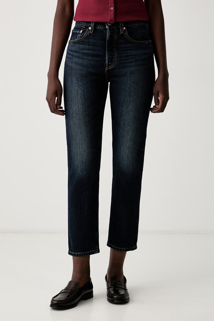 Levi's džíny dámské 501® CROP námořnická modř 36200