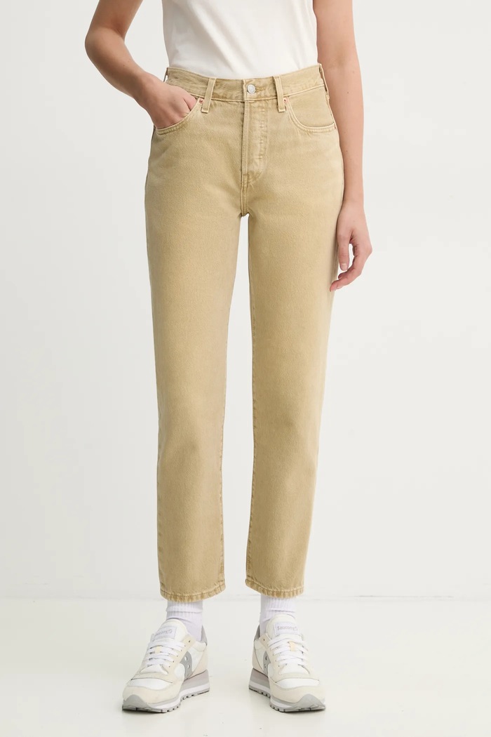 Levi's Jeansy damskie 501® CROP zielony 36200