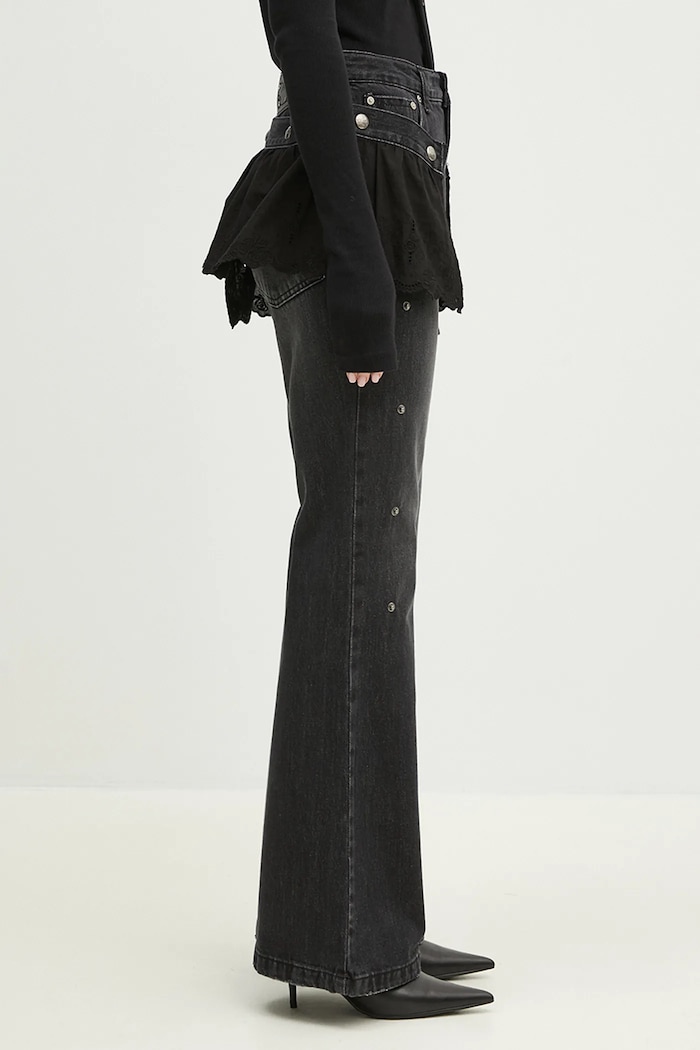 Džíny Andersson Bell Flower Lace Attached Bootcut námořnická modř apa796w
