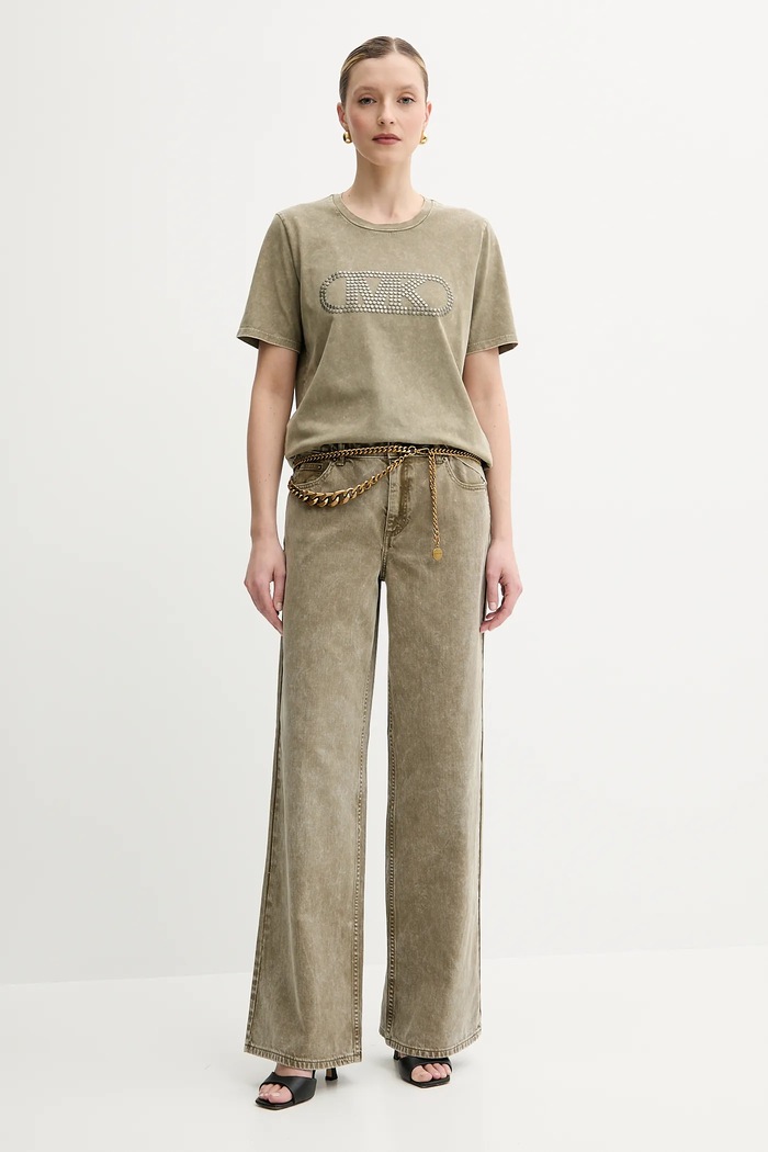 Дънки MICHAEL Michael Kors MS590654LN зелен SS25