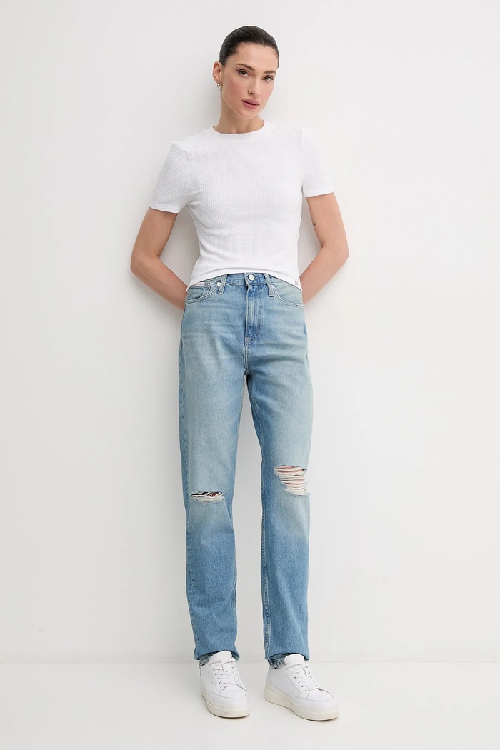 Rifle Calvin Klein Jeans J20J225124 modrá SS25