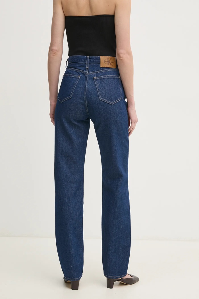 Odzież Calvin Klein Jeans jeansy bawełniane J20J225128 granatowy