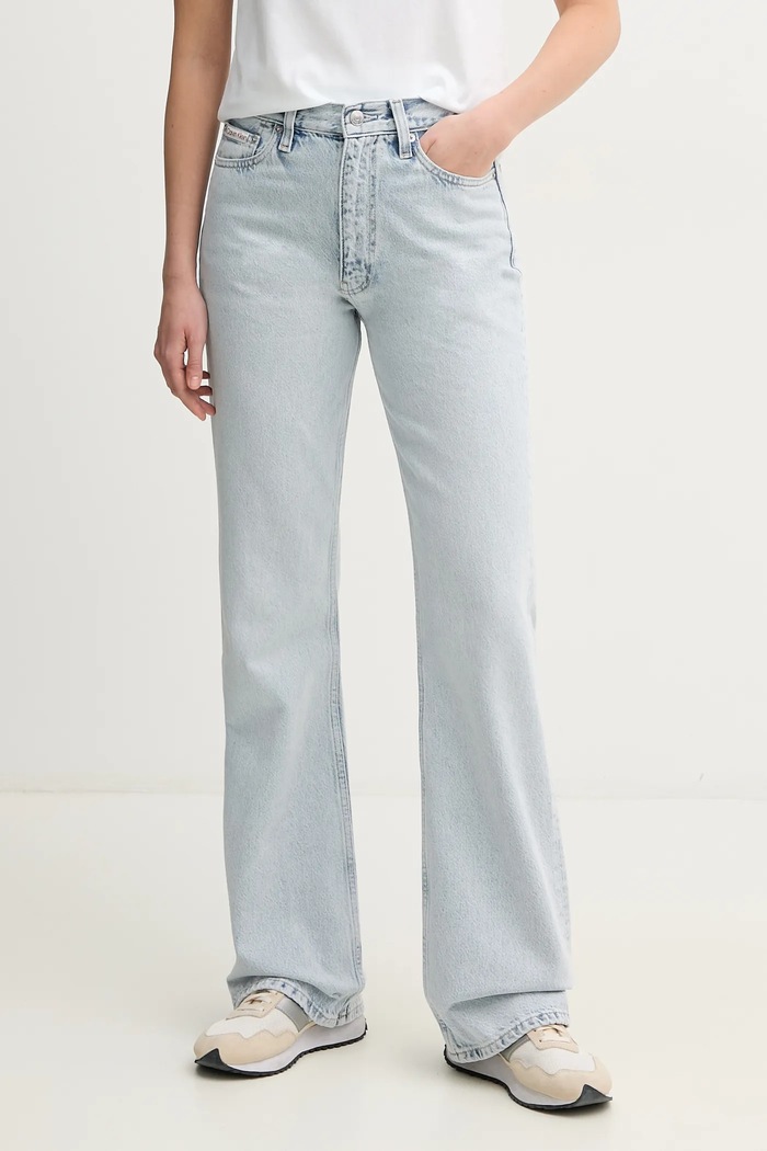 Bavlněné džíny Calvin Klein Jeans Planet friendly modrá J20J225125