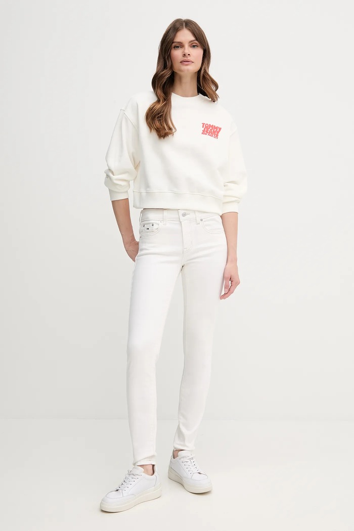 Tommy Jeans jeansy DW0DW20667 beżowy SS25