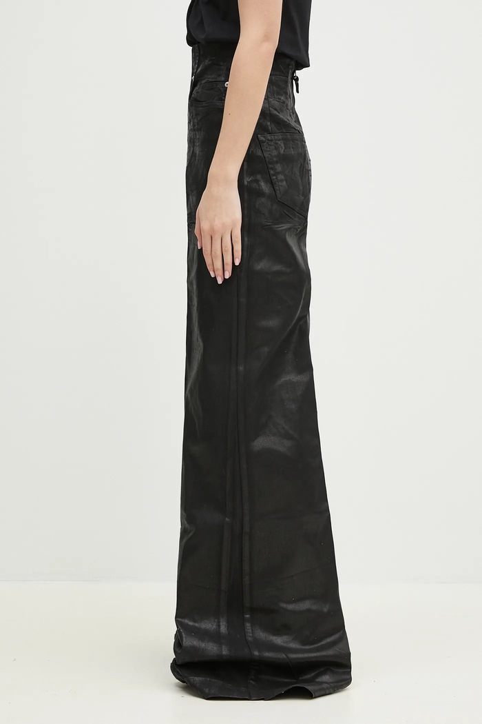 Rick Owens pantaloni Dirt Cooper DS01E3303.SCF nero SS25