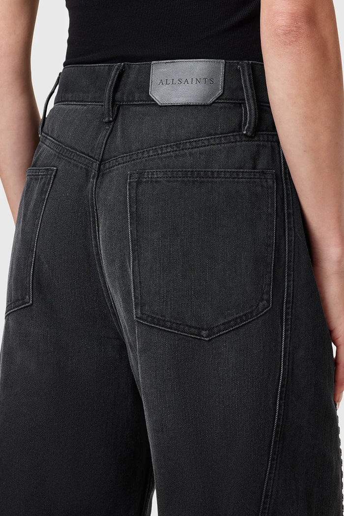 AllSaints jeansy bawełniane FRANKIE czarny W040EC