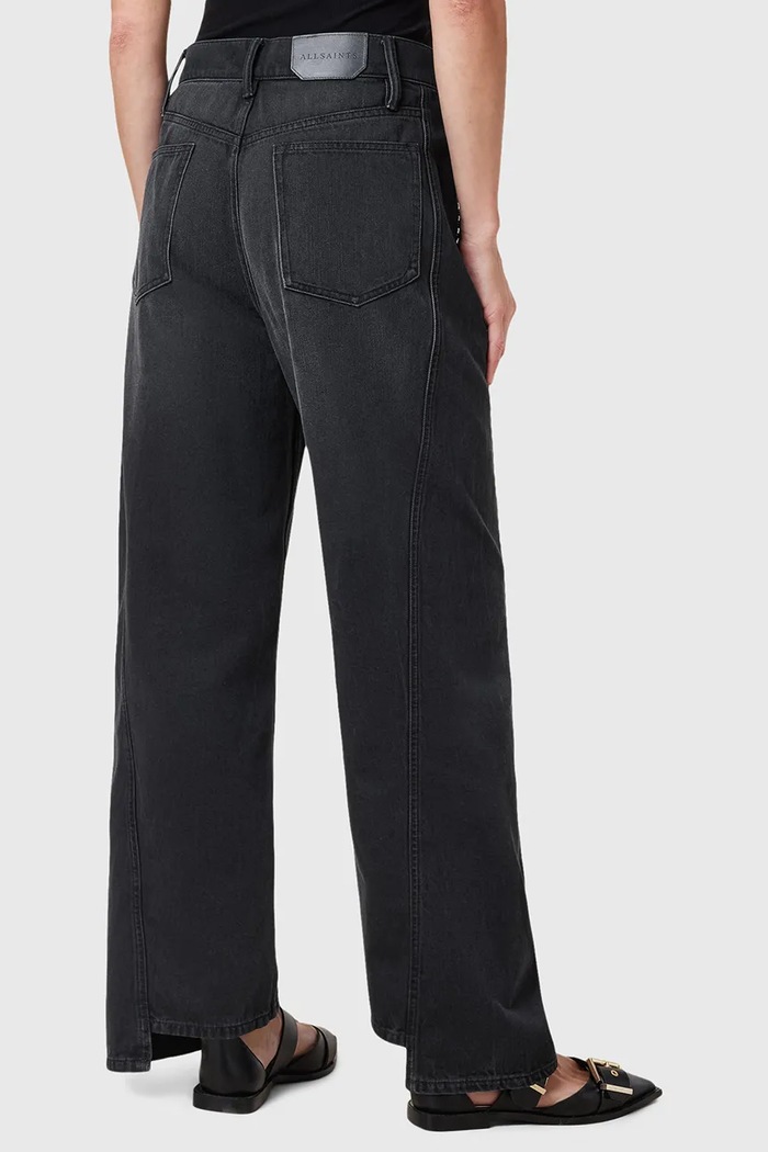 AllSaints jeansy bawełniane FRANKIE W040EC czarny