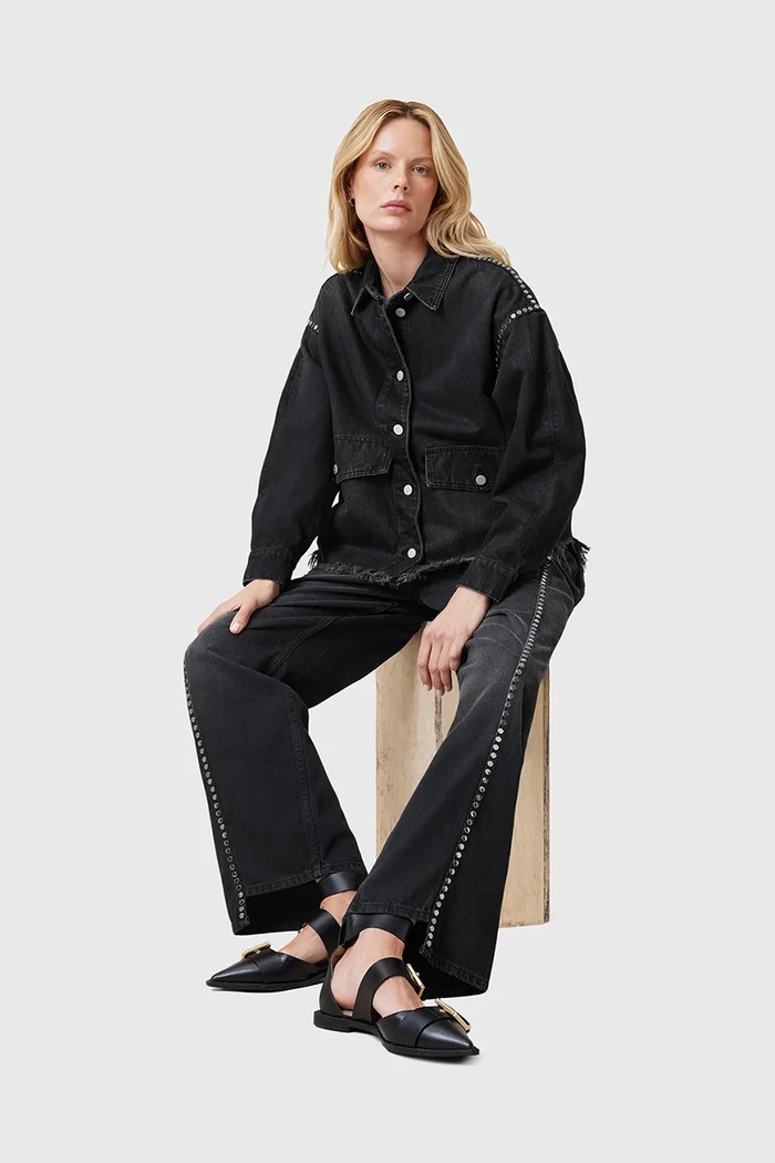 AllSaints jeansy bawełniane FRANKIE W040EC