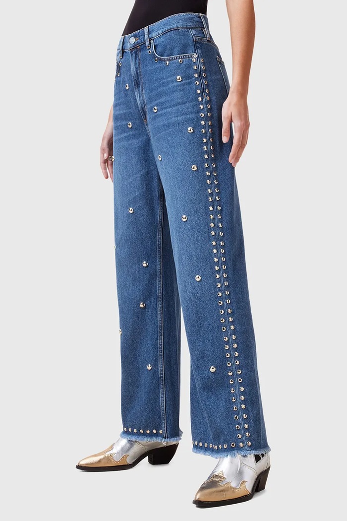 Ruházat AllSaints farmer BLAKE W059EB kék