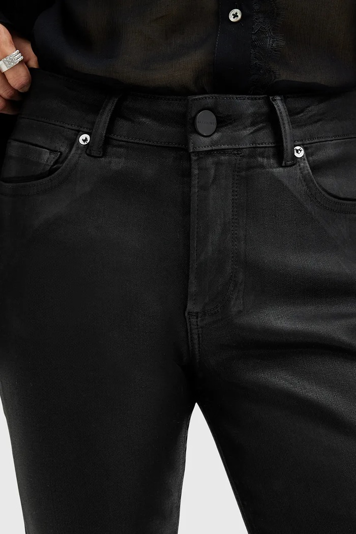 Odzież AllSaints jeansy HALDAN W014EC czarny