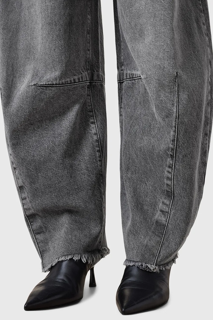 AllSaints jeansy bawełniane JETT szary W043EC