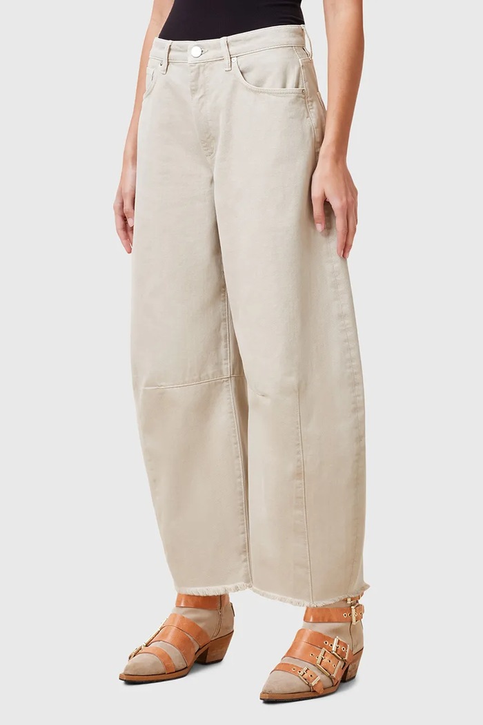 Džíny AllSaints JETT W069EC béžová SS25