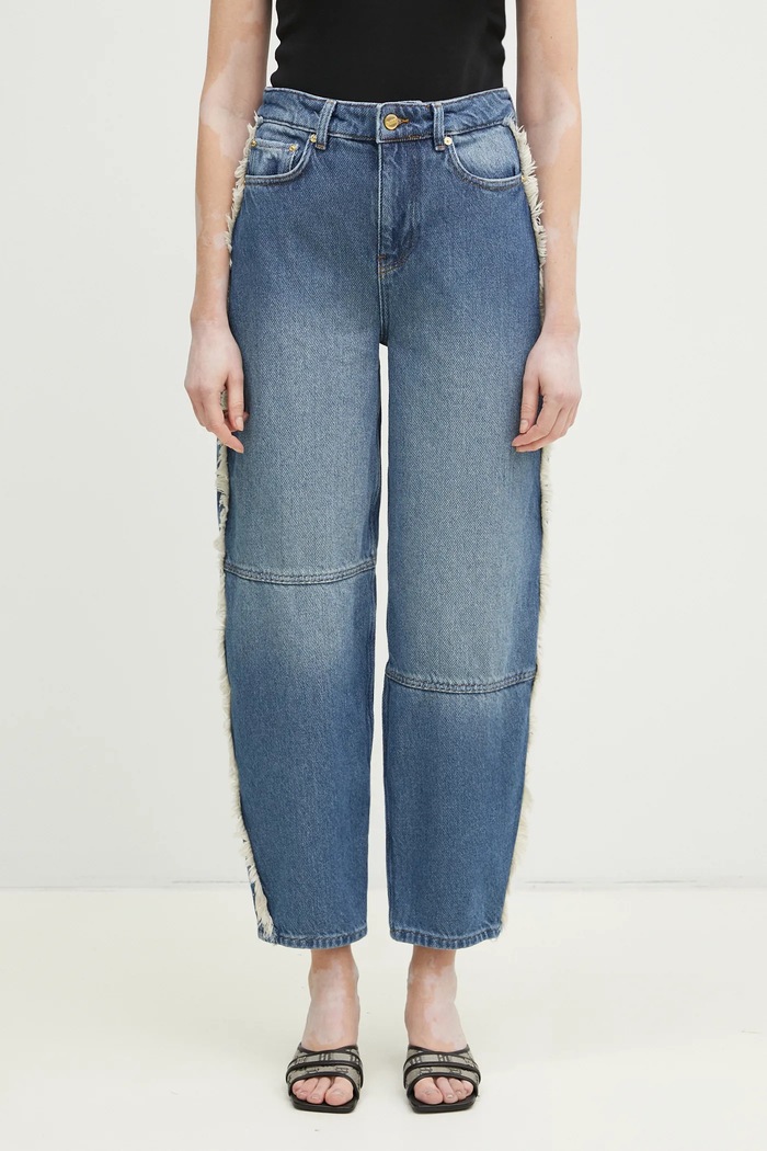 GANNI jeansy Heavy Denim Stary niebieski J1602