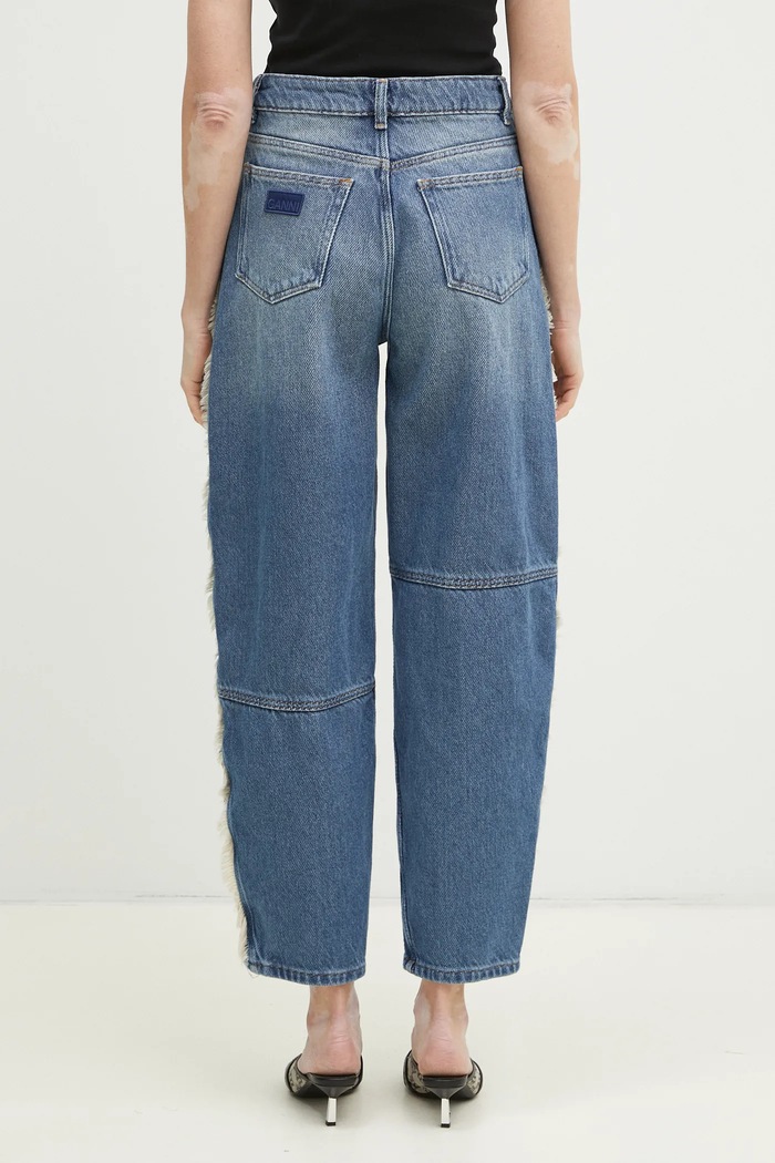 Odzież GANNI jeansy Heavy Denim Stary J1602 niebieski