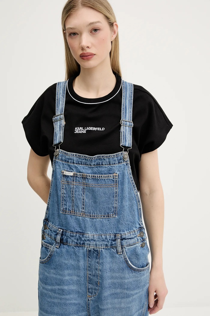Джинсовий комбінезон Guess Jeans блакитний W5GD0Z.D5O11