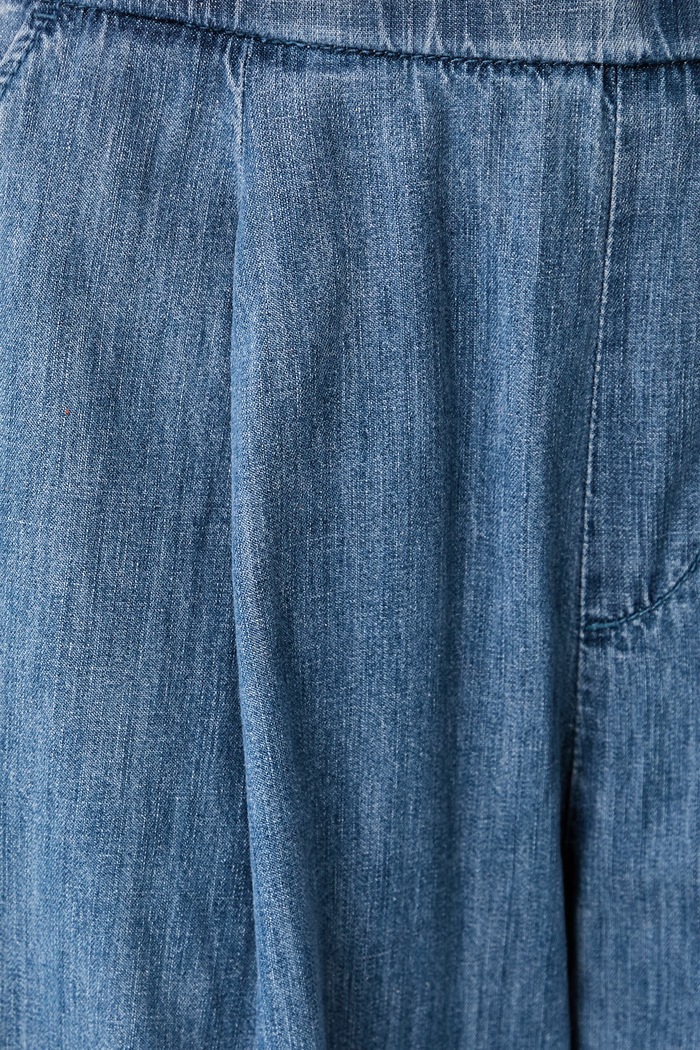 United Colors of Benetton culotte hlače ženske z bombažem modra 4KOWDF09M